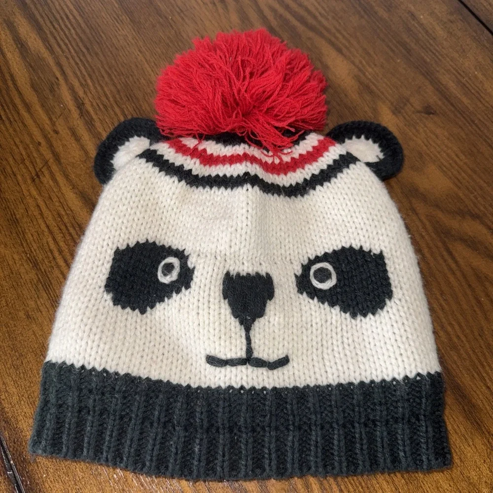 The Children's Place Winter Panda Pom Hat Fleece Lined 2T-5T Unisex